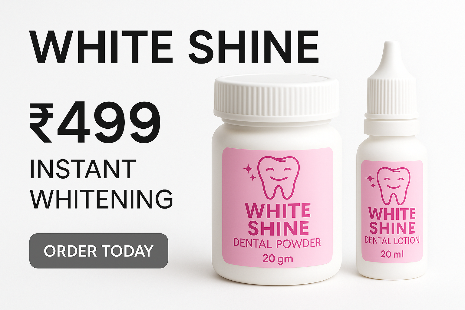 Whiteshine Teeth Cleaning Power & Lotion